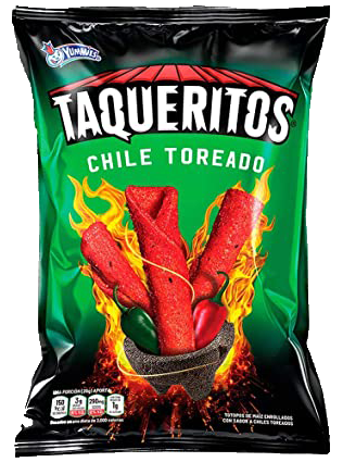 imagen de un paquete de taqueritos de chile toreado